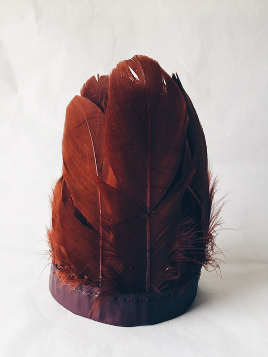 rich chocolate brown feather headdress by For Just ONE Day
