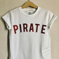 red glitter print on white pirate t-shirt by For Just ONE Day