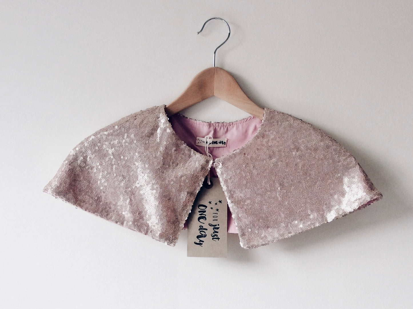 Pink Sequin cape by For Just ONE Day