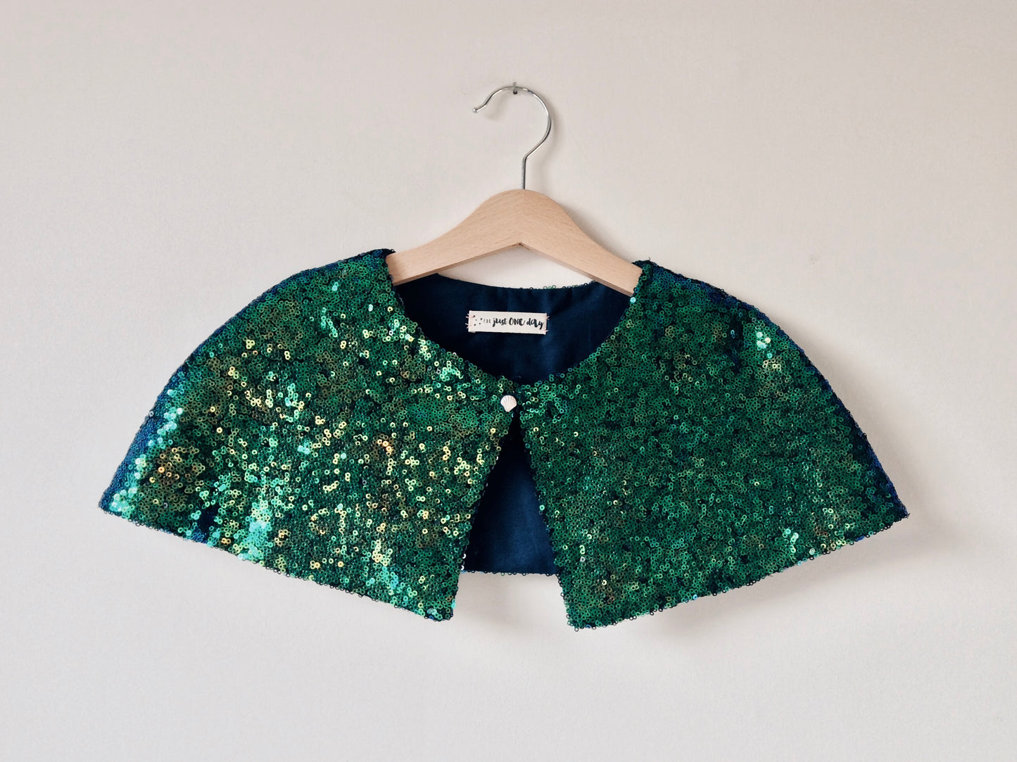 Peacock Sequin cape by For Just ONE Day
