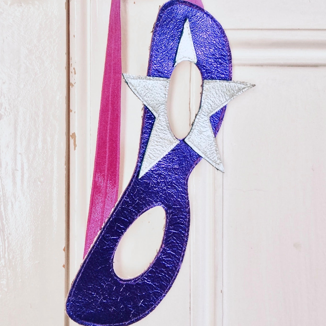 Metallic leather Star superhero mask by For Just ONE Day