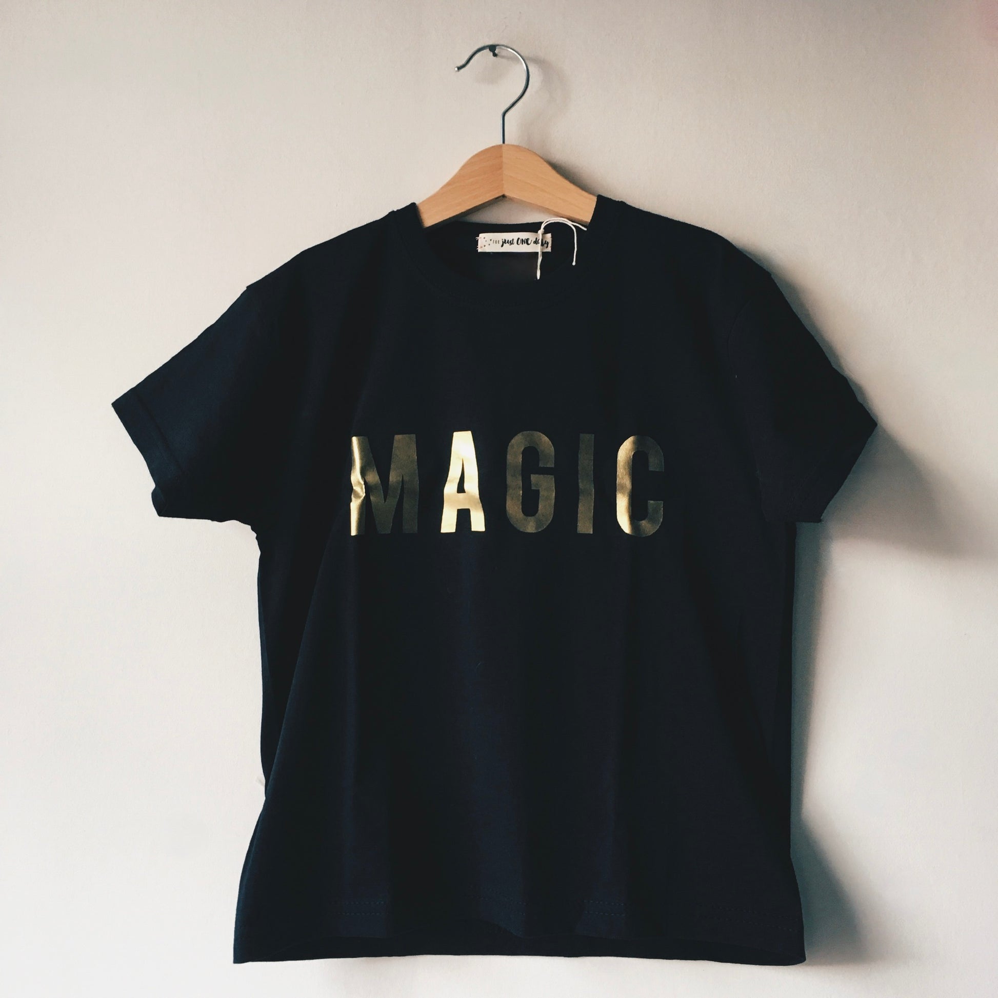 Organic black Magic t-shirt by For Just ONE Day