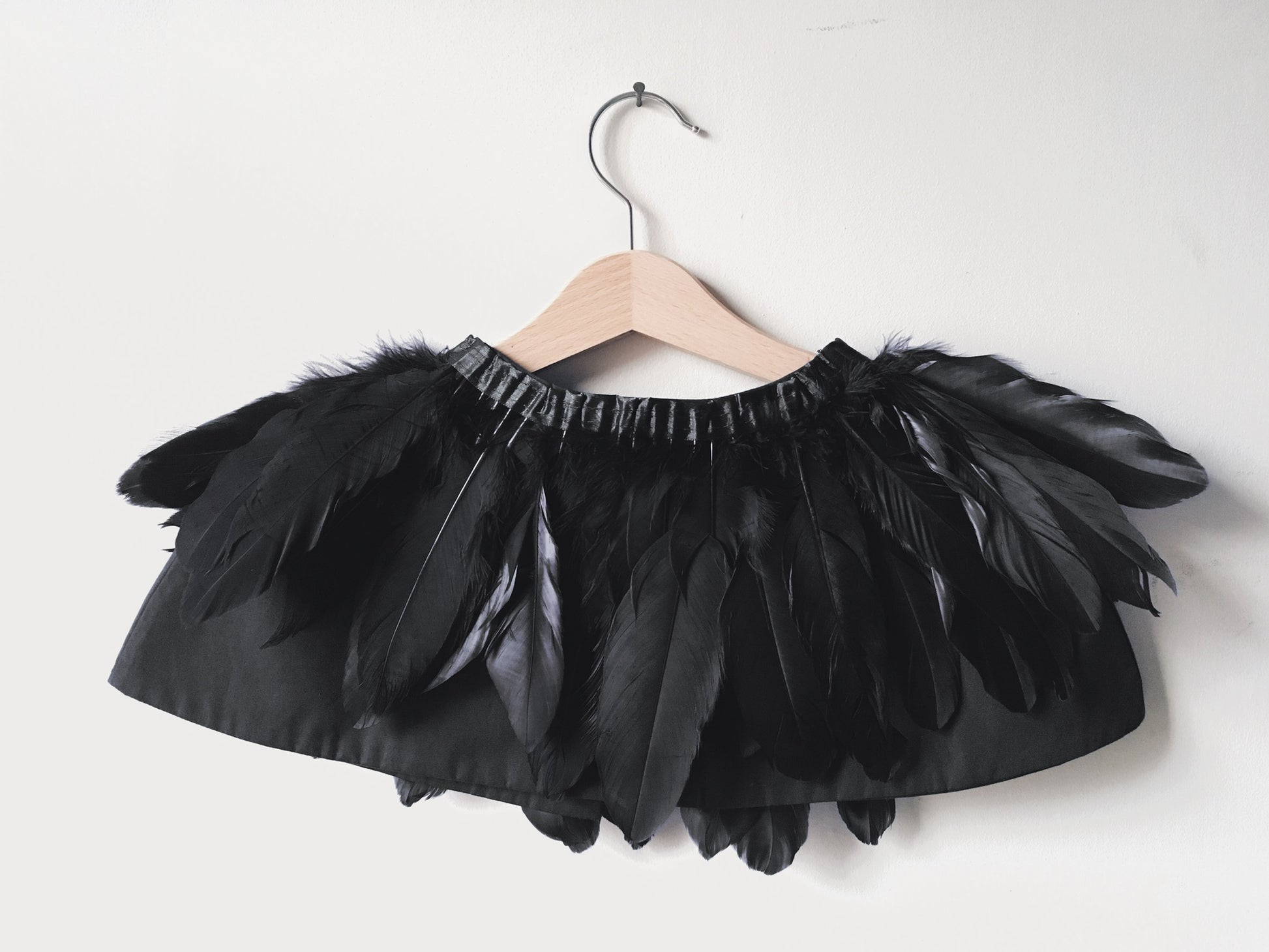 Back view of Black Feather cape