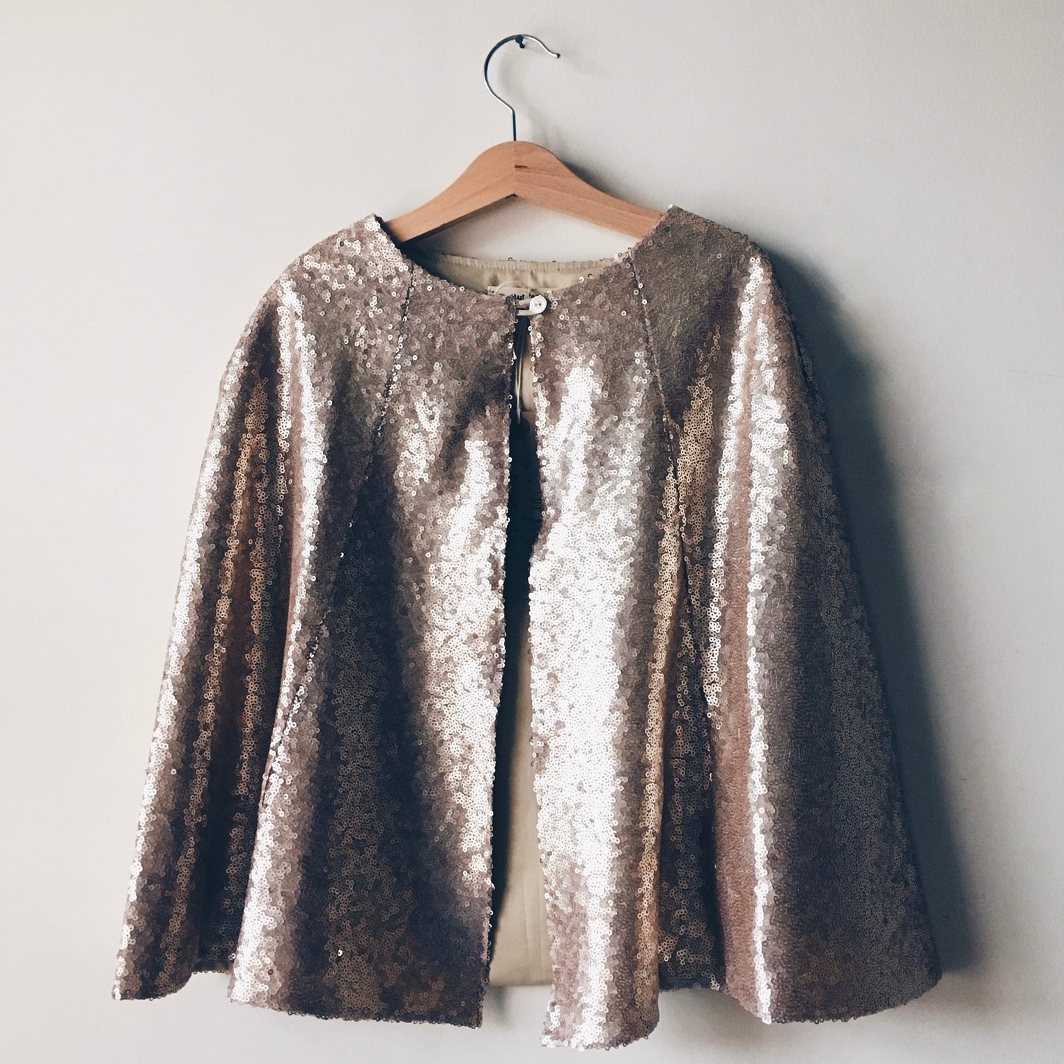 Gold sequin cape by For Just ONE Day