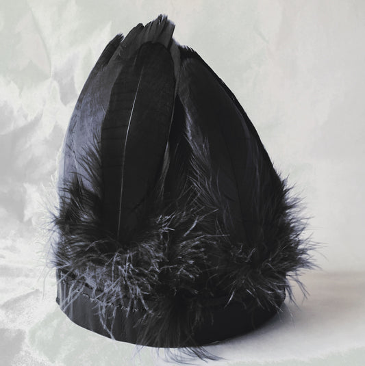 raven black feather headdress by For Just ONE Day