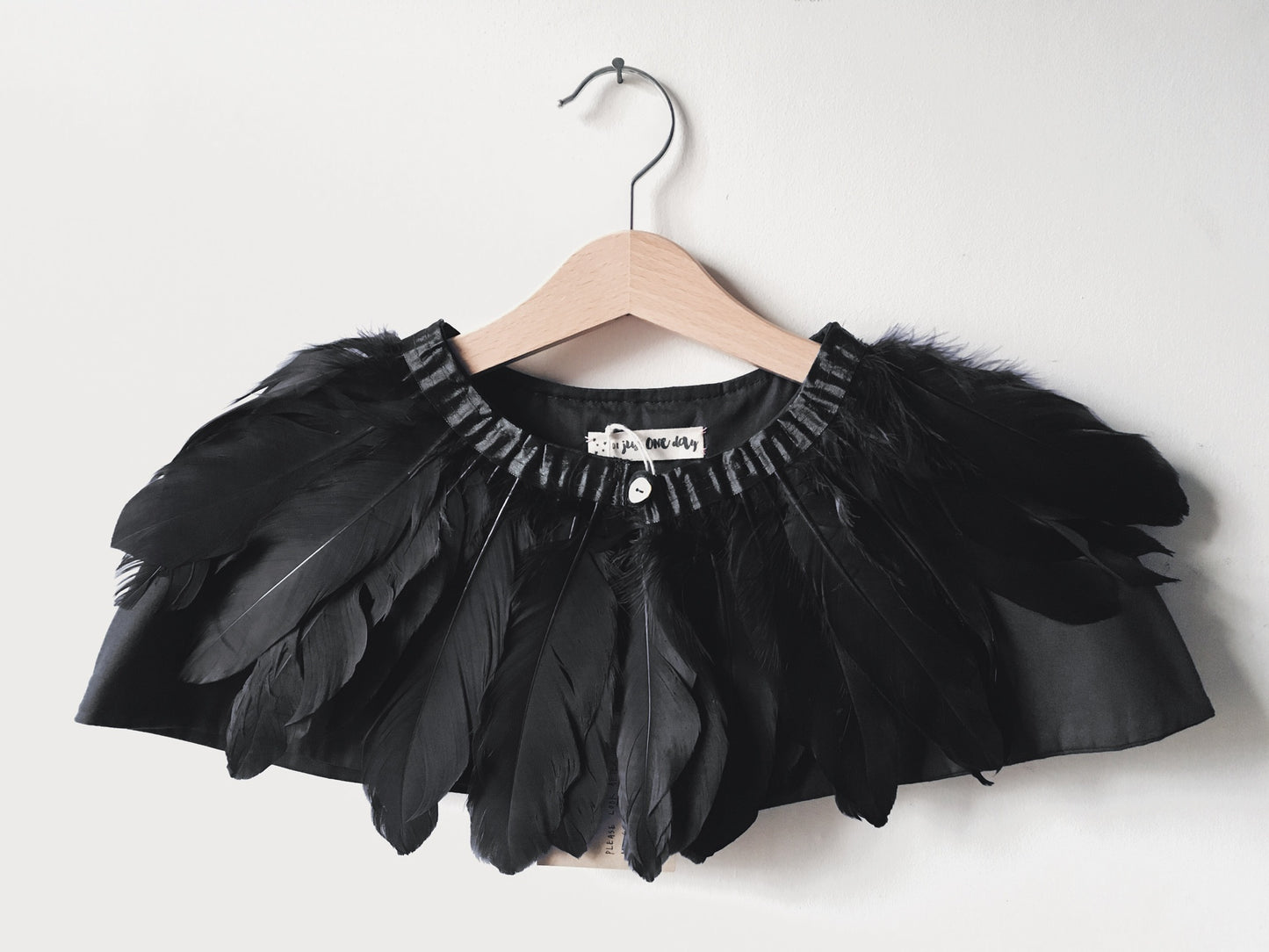 Child's Black feather cape by For Just ONE Day