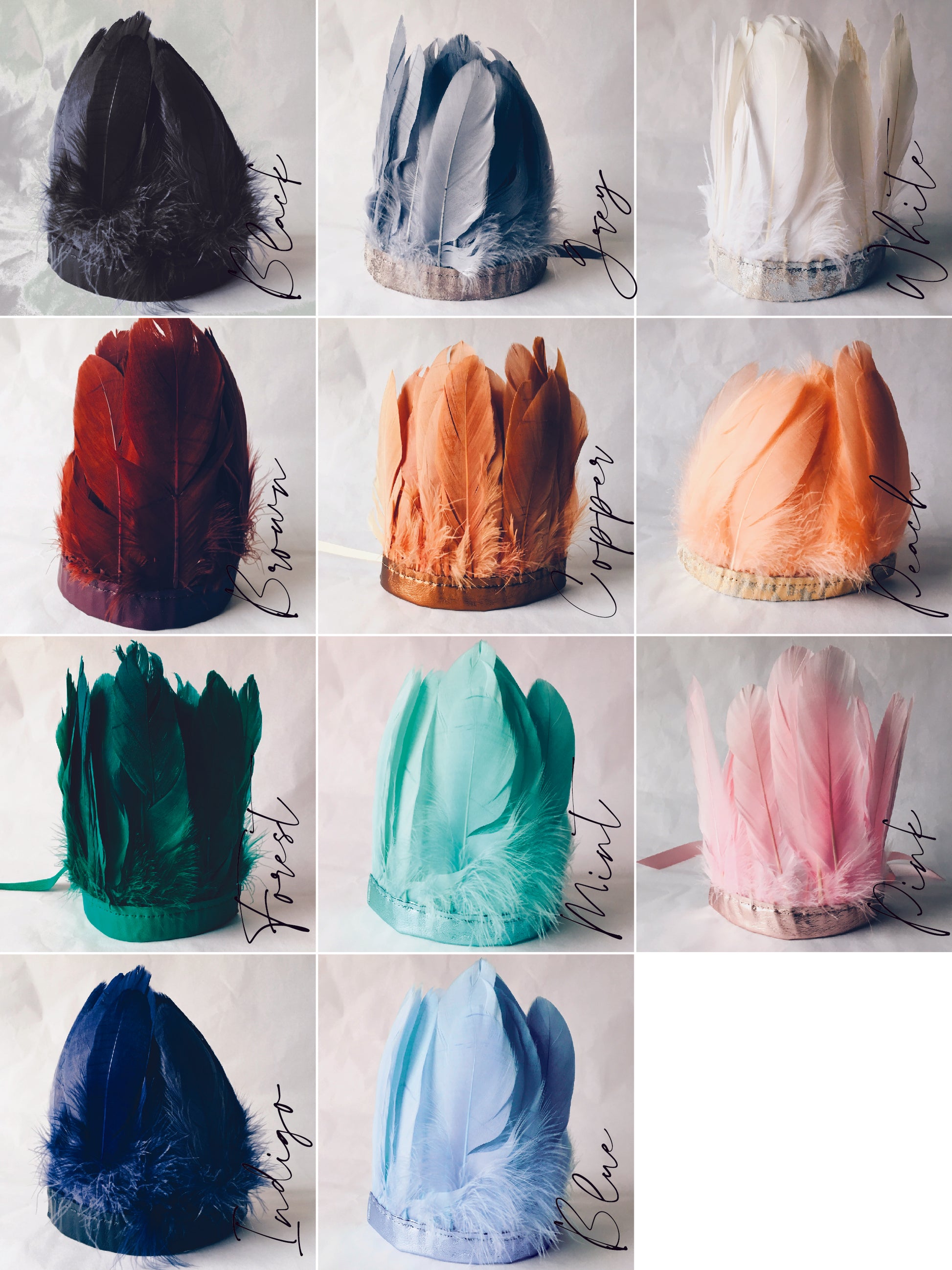 For Just ONE Day feather headdress colour variations 
